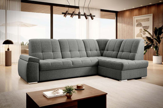 Sado Ecksofa 272 x 192 cm Grau (Webstoff)