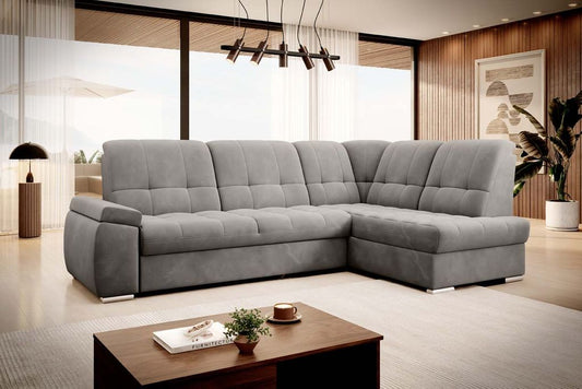 Sado Ecksofa 272 x 192 cm Grau (Samt)