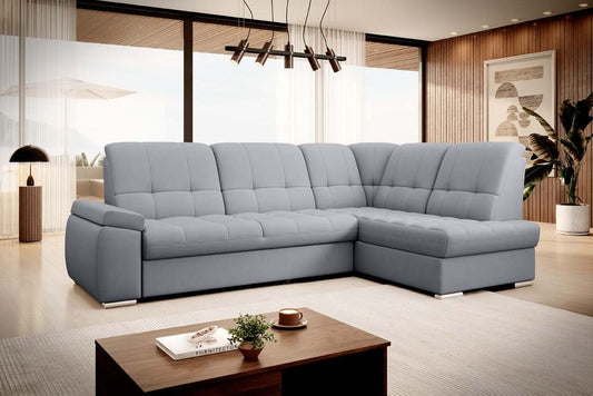 Sado Ecksofa 272 x 192 cm Grau (Velour)