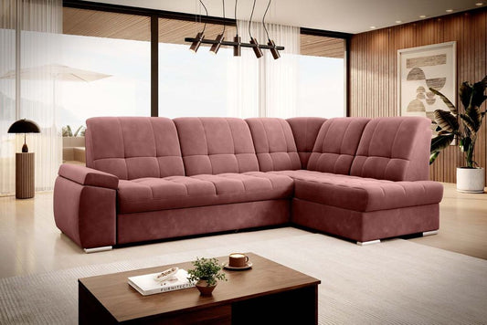 Sado Ecksofa 272 x 192 cm Rosa (Webstoff - Lukso)