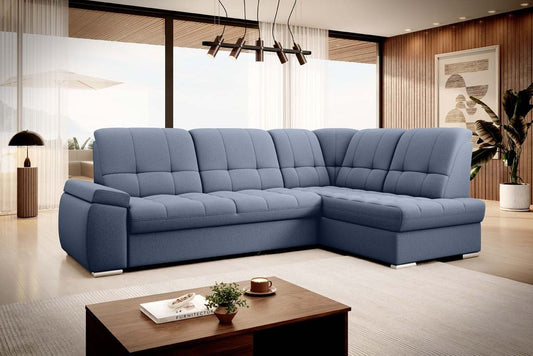 Sado Ecksofa 272 x 192 cm Blau (Velour - Gojo)