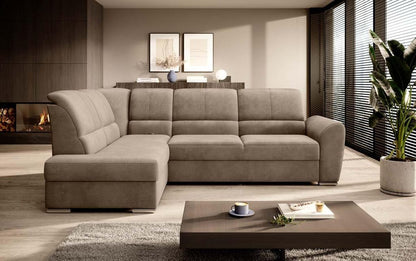 Siber Ecksofa 270 x 192 cm Beige (Samt - Nube)