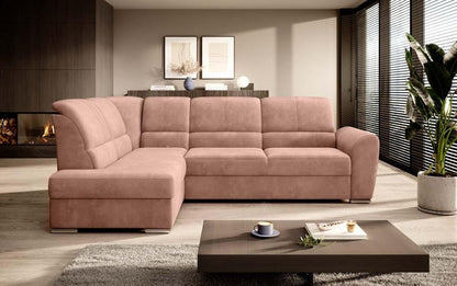 Siber Ecksofa 270 x 192 cm Rosa (Samt - Nube)