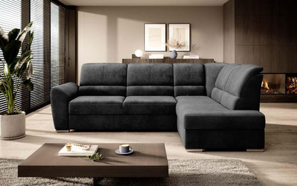 Siber Ecksofa 270 x 192 cm Dunkelgrau (Samt - Nube)