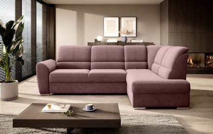 Siber Ecksofa 270 x 192 cm Rosa (Samt - Matt)