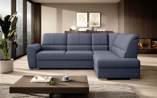 Siber Ecksofa 270 x 192 cm Blau (Velour)