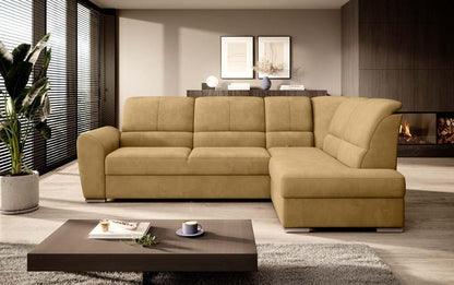 Siber Ecksofa 270 x 192 cm Gelb (Samt - Nube)