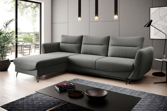 Silva Ecksofa 276 x 201 cm Grau (Webstoff - Flores)