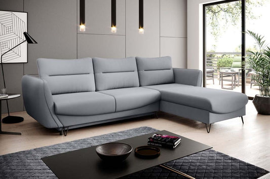 Silva Ecksofa 276 x 201 cm Grau (Velour)