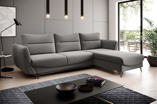 Silva Ecksofa 276 x 201 cm Grau (Velour - Gojo)