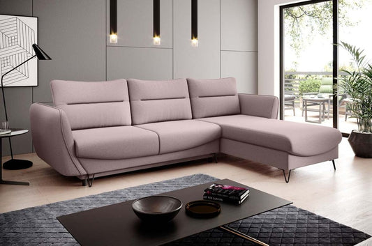 Silva Ecksofa 276 x 201 cm Rosa (Velour - Gojo)