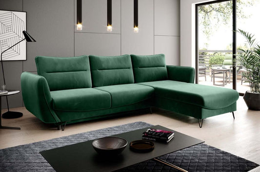 Silva Ecksofa 276 x 201 cm Grün (Webstoff)