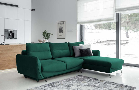 Silva Ecksofa 276 x 201 cm Grün (Samt - Nube)