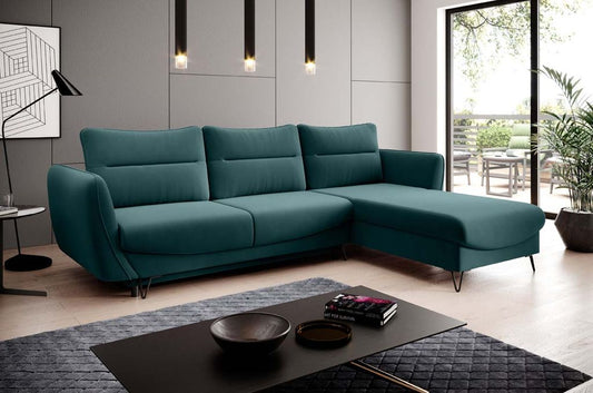 Silva Ecksofa 276 x 201 cm Grün (Samt - Matt)