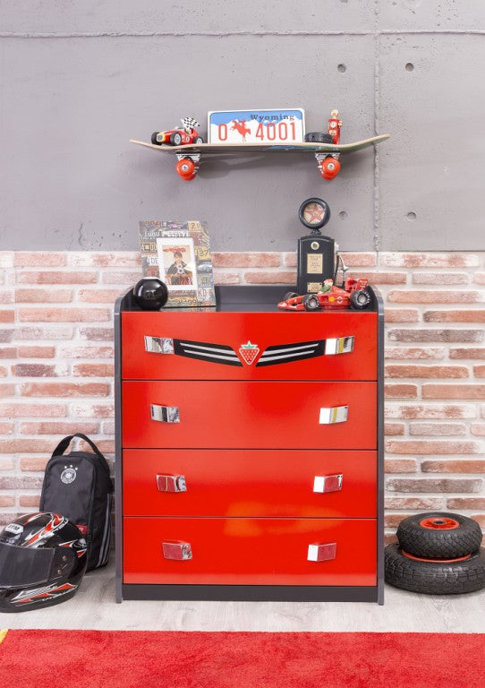 Cilek CHAMPION RACER Kommode Sideboard Anrichte Rot - Froschkönig24