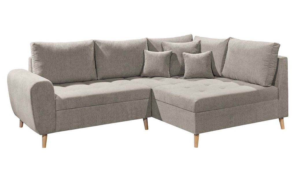 Calanda Ecksofa inkl. Hocker 249 x 175 cm Stone