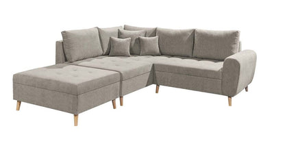 Calanda Ecksofa inkl. Hocker 249 x 175 cm Stone