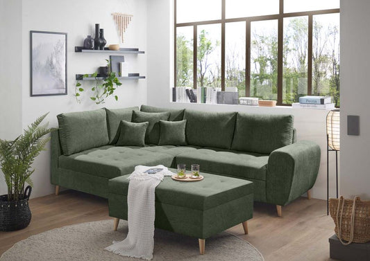 Calanda Ecksofa inkl. Hocker 249 x 175 cm Grün