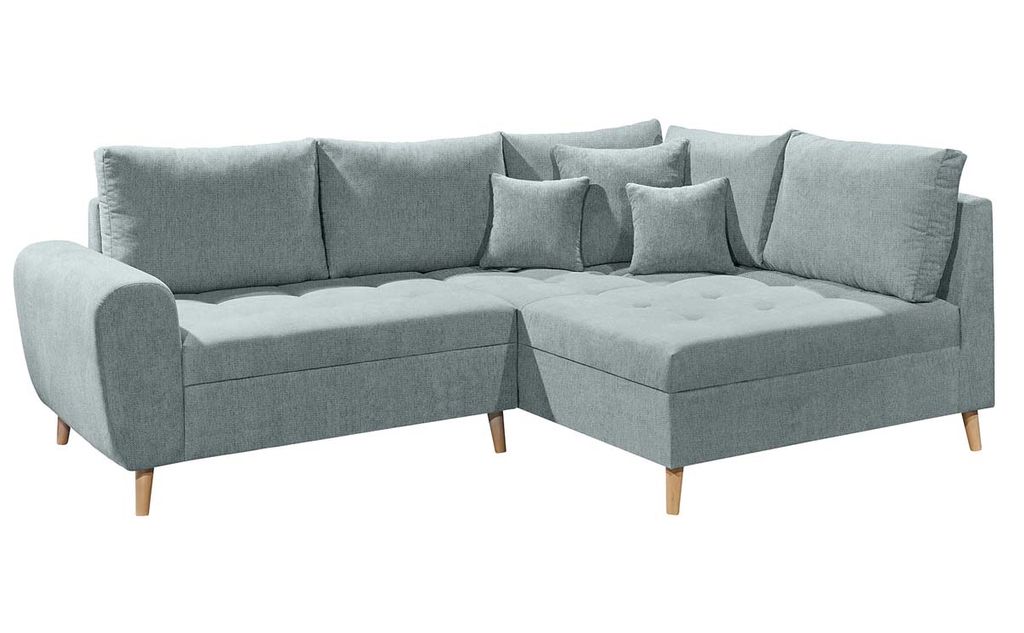 Calanda Ecksofa inkl. Hocker 249 x 175 cm Hellblau