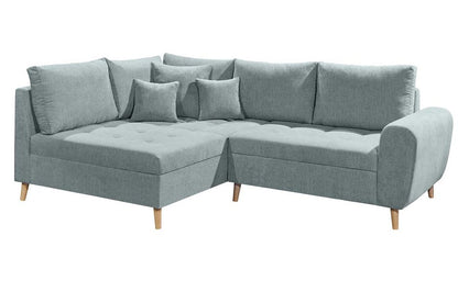 Calanda Ecksofa inkl. Hocker 249 x 175 cm Hellblau