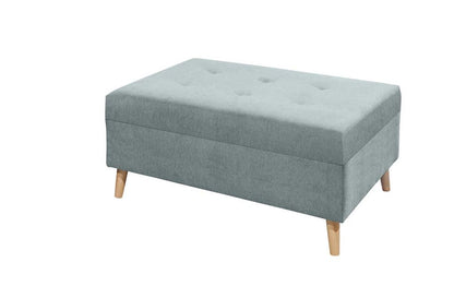 Calanda Ecksofa inkl. Hocker 249 x 175 cm Hellblau