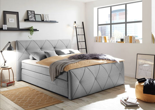 CALGARY Boxspringbett 180x200cm Silber