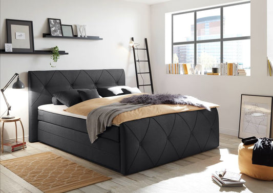 CALGARY Boxspringbett 180x200cm Schwarz