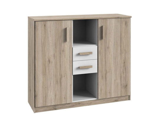 Cariba Highboard San Remo-Eiche Weiß