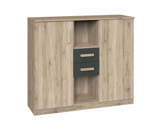 Cariba Highboard San Remo-Eiche Graphit