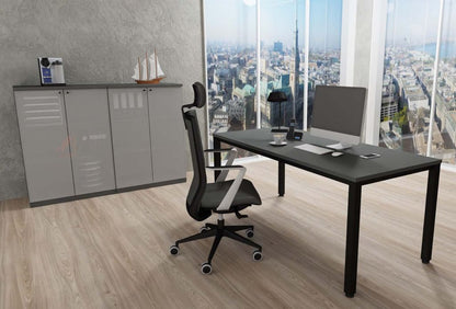 E10 Chefbüro 3-teilig 180 x 80 cm Anthrazit