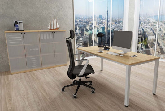 E10 Chefbüro 3-teilig 180 x 80 cm Buche Natur