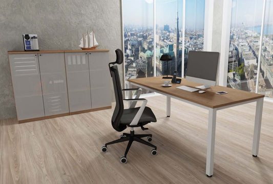 E10 Chefbüro 3-teilig 180 x 80 cm Kirsche Tabako