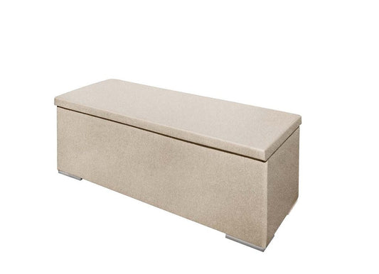 Truhe Sitzbank Chest gepolstert Sitztruhe Sitzbank Aufbewahrungsbox Web Inari Beige