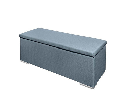 Truhe Sitzbank Chest gepolstert Sitztruhe Sitzbank Aufbewahrungsbox Thor Denim