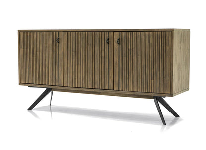 Massa Massivholz Sideboard 160 cm Akazie Braun / Grafit