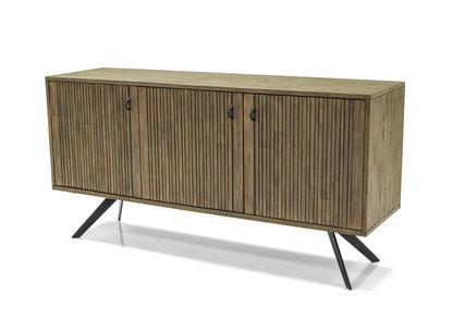 Massa Massivholz Sideboard 160 cm Akazie Braun / Grafit