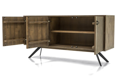 Massa Massivholz Sideboard 160 cm Akazie Braun / Grafit