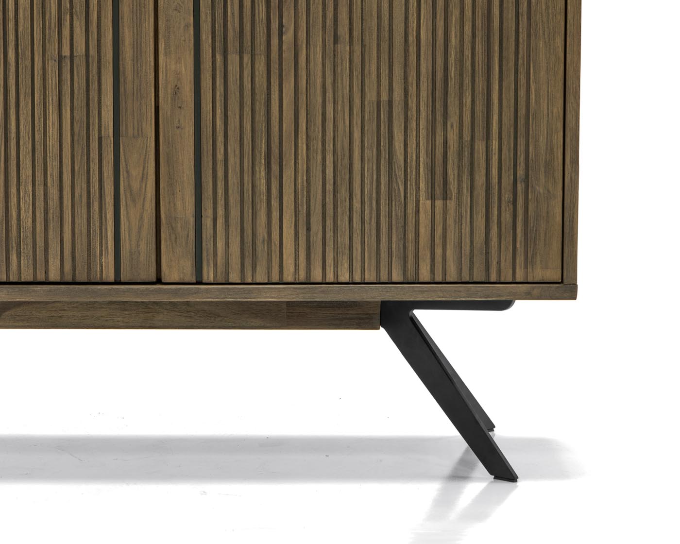 Massa Massivholz Sideboard 160 cm Akazie Braun / Grafit