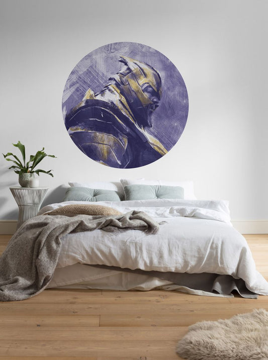 Selbstklebende Vlies Fototapete/Wandtattoo - Avengers Painting Thanos - Größe 125 x 125 cm