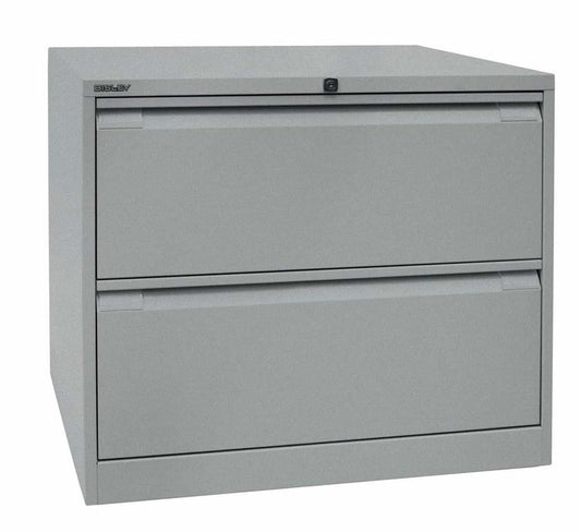 Bisley 1 Hängeregistraturschrank 2 OH 80cm Stahlmöbel Silber