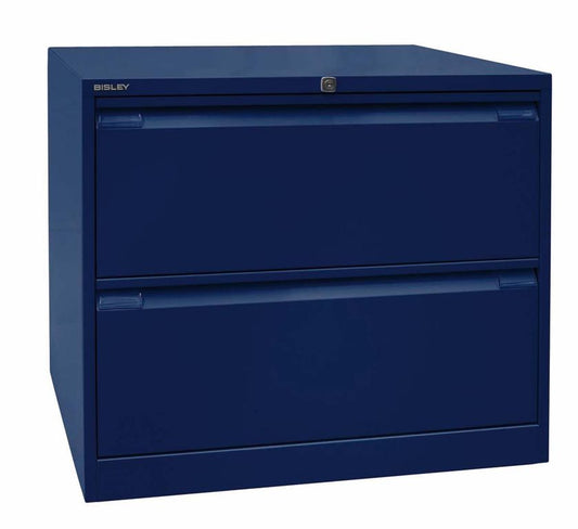 Bisley 1 Hängeregistraturschrank 2 OH 80cm Stahlmöbel Oxfordblau