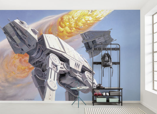 Vlies Fototapete - Star Wars Classic RMQ Hoth Battle AT-AT - Größe 500 x 250 cm