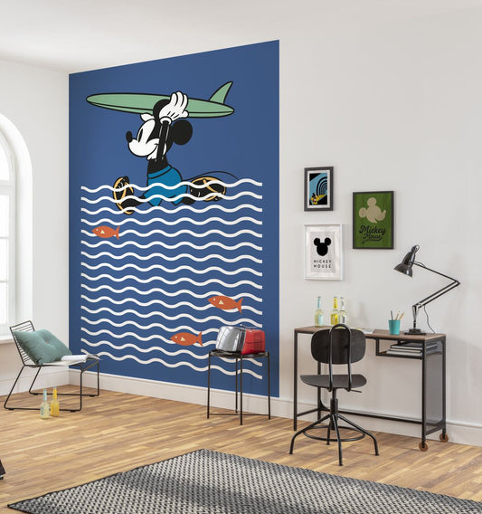 Vlies Fototapete - Mickey gone Surfin' - Größe 200 x 280 cm