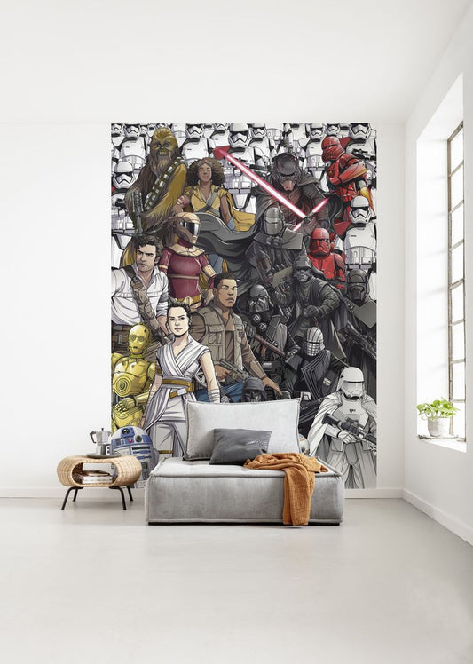 Vlies Fototapete - Star Wars Retro Cartoon - Größe 200 x 280 cm