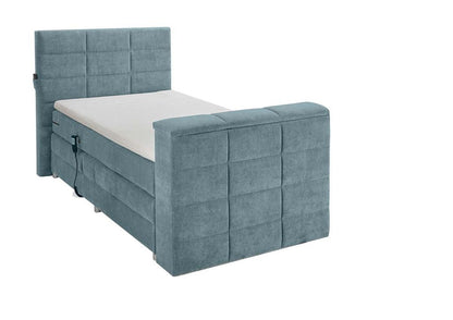 Denver Boxspringbett 120x200cm Denim inkl. Motor & motorisierte TV-Halterung