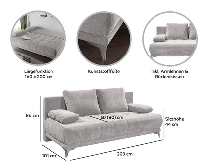 Jenny Schlafsofa 203x101 cm, mit Bettkasten