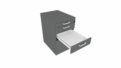 E10 Standcontainer Auszug, Utensilienauszug, Hängeregistraturauszug 60 cm Tief Eiche