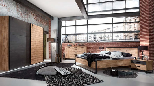 Detroit Schlafzimmer Komplettset Plankeneiche 7