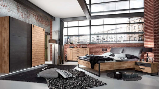 Detroit Schlafzimmer Komplettset Plankeneiche 8