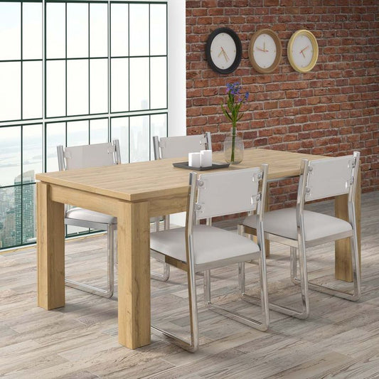 DINING TABLES Esstisch ausziehbar 90 - 180 x 90 cm Eiche alt